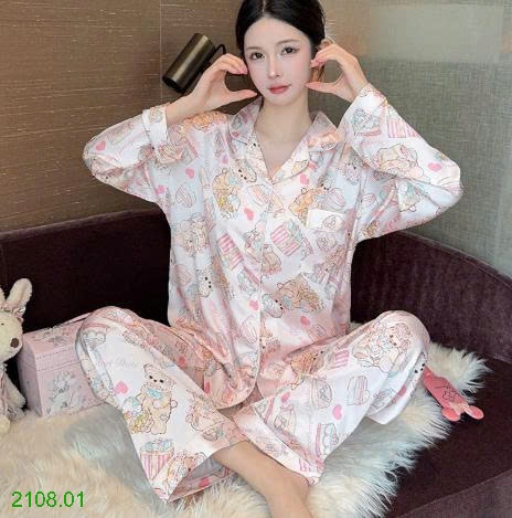 25HA2108.01 - BỘ PIZAMA LỤA CHO NỮ