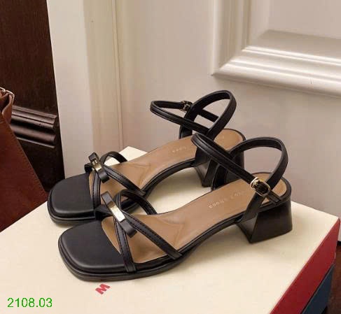 25HA2108.03 - SANDAL QUAI MẢNH ĐẾ VUÔNG NỮ