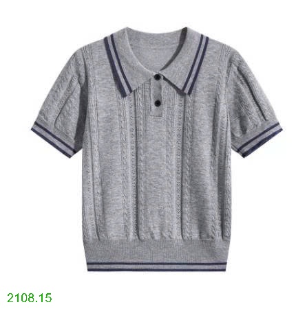25HA2108.15 - ÁO LEN DỆT KIM POLO NỮ