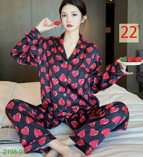 25HA2108.01 - BỘ PIZAMA LỤA CHO NỮ