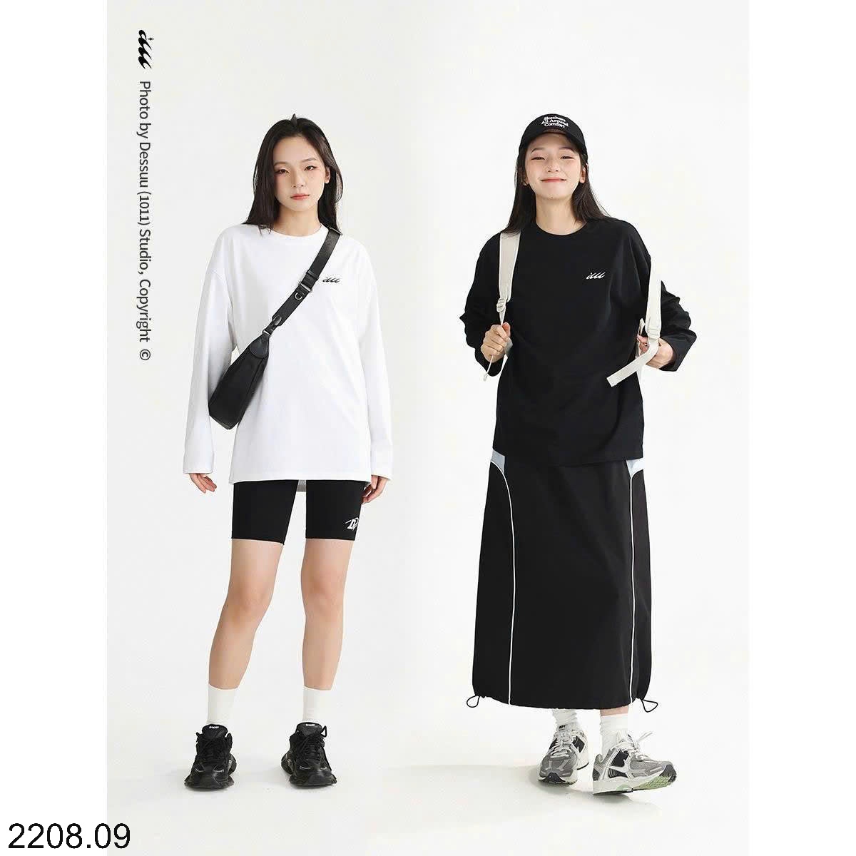 25HA2208.09 - ÁO THU ĐÔNG ĐEN TRẮNG DESSU