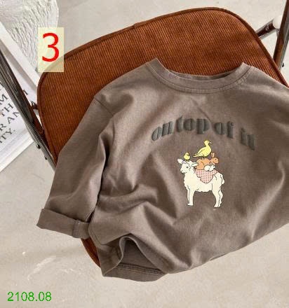 25HA2108.08 - ÁO THUN COTTON HOẠT HÌNH CHO BÉ