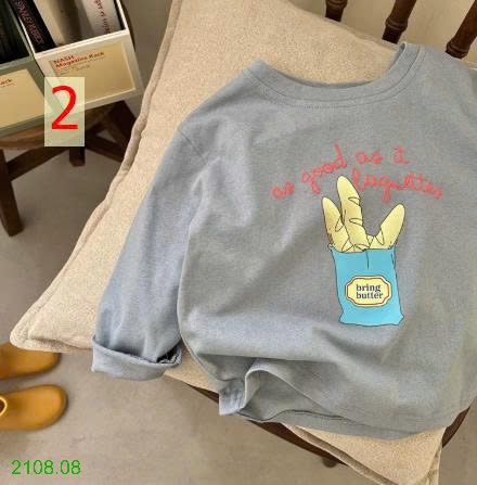 25HA2108.08 - ÁO THUN COTTON HOẠT HÌNH CHO BÉ