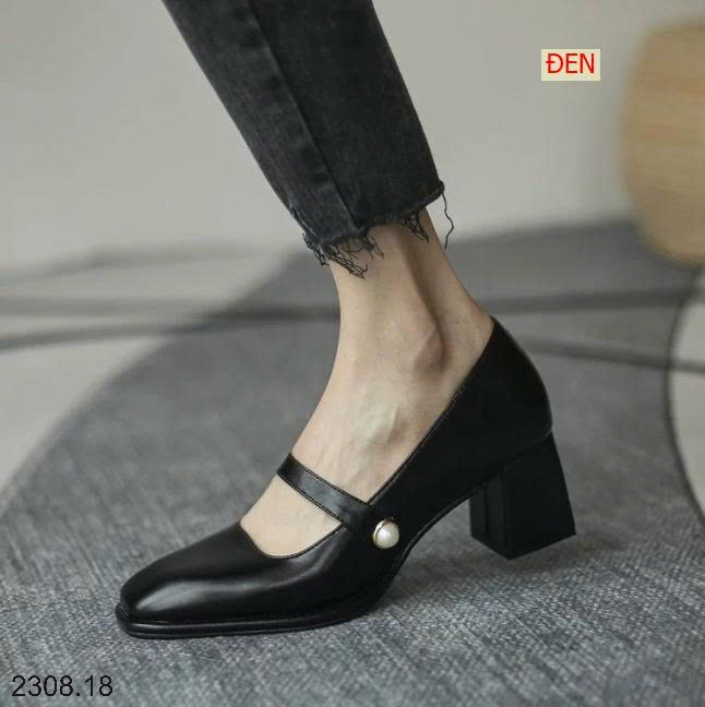 25HA2308.18 - GIÀY MARRY JANE NỮ MŨI VUÔNG