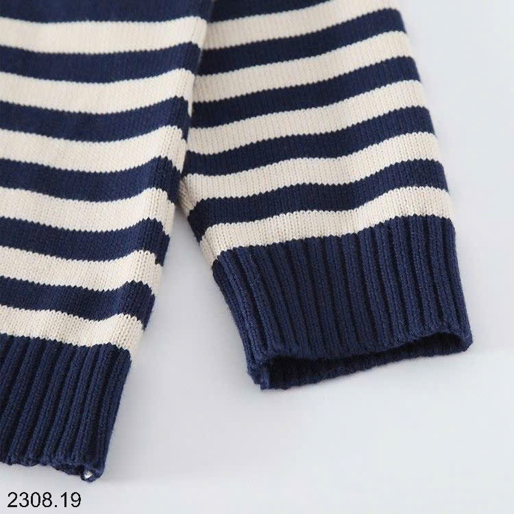 25HA2308.19 - ÁO KHOÁC LEN KẺ SIZE ĐẠI CHO BÉ