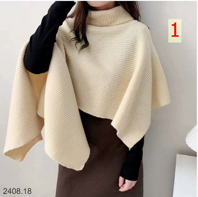 25HA2408.18 - ÁO LEN KHĂN ỐNG CHOÀNG CỔ