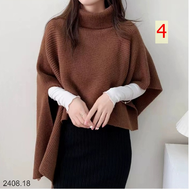 25HA2408.18 - ÁO LEN KHĂN ỐNG CHOÀNG CỔ