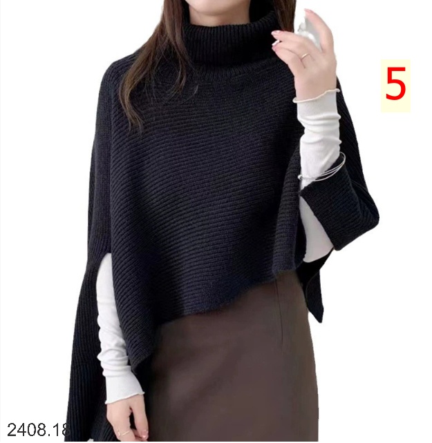 25HA2408.18 - ÁO LEN KHĂN ỐNG CHOÀNG CỔ