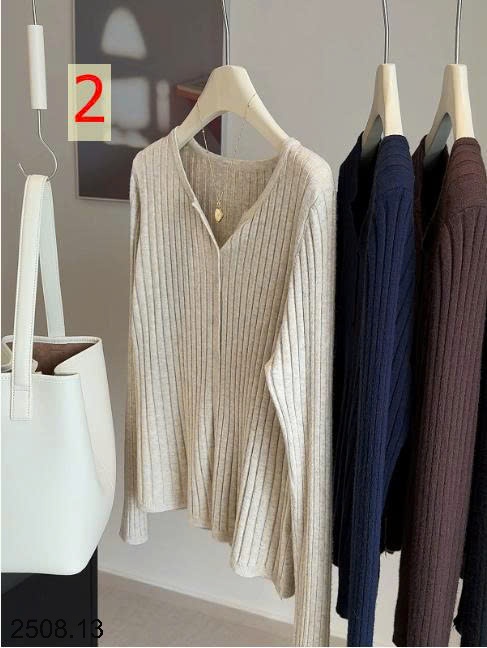 25HA2508.13 - ÁO CARDIGAN DỆT KIM GÂN CỔ V NHÀ ANNA
