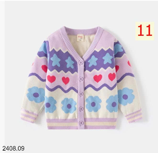 25HA2408.09 - ÁO CARDIGAN BÉ GÁI HÃNG TGY
