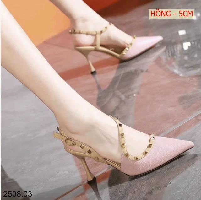 25HA2508.03 - GIÀY CAO GÓT MŨI NHỌN ĐINH TÁN