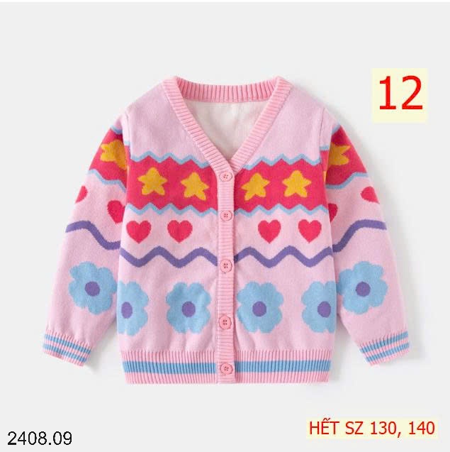 25HA2408.09 - ÁO CARDIGAN BÉ GÁI HÃNG TGY