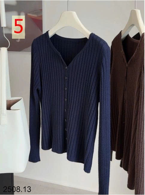 25HA2508.13 - ÁO CARDIGAN DỆT KIM GÂN CỔ V NHÀ ANNA