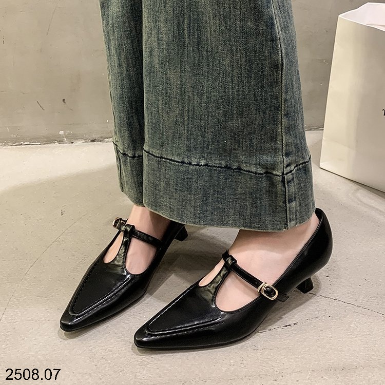 25HA2508.07 - GIÀY CAO GÓT MŨI NHỌN ĐẾ THẤP