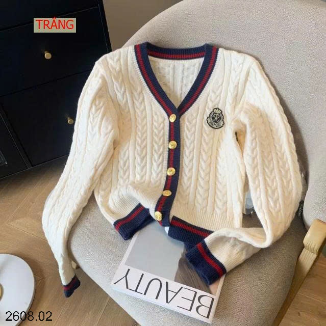 25HA2608.02 - ÁO CARDIGAN LEN CỔ V NỮ