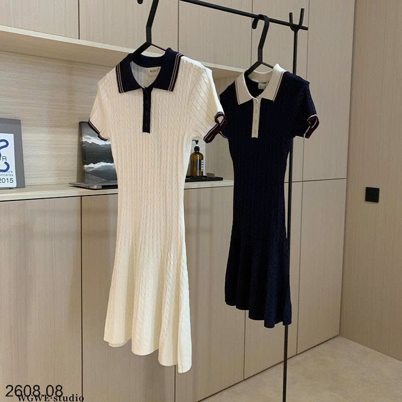 25HA2608.08 - VÁY LEN BODY CỔ POLO NHÀ WGWE