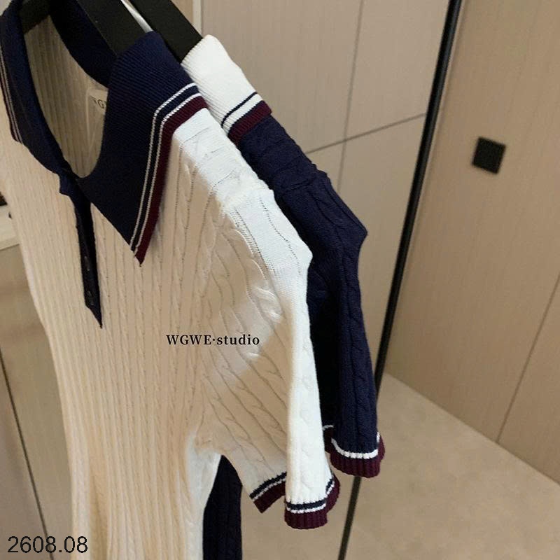 25HA2608.08 - VÁY LEN BODY CỔ POLO NHÀ WGWE