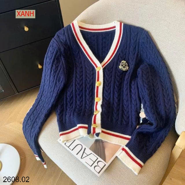 25HA2608.02 - ÁO CARDIGAN LEN CỔ V NỮ