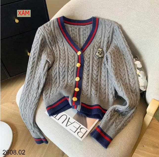 25HA2608.02 - ÁO CARDIGAN LEN CỔ V NỮ