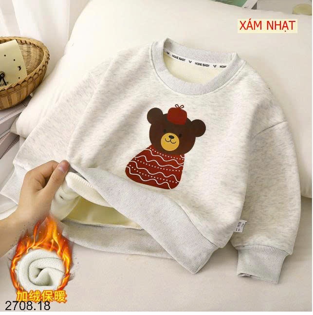 25HA2708.18 - ÁO NỈ LÓT LÔNG CHO BÉ