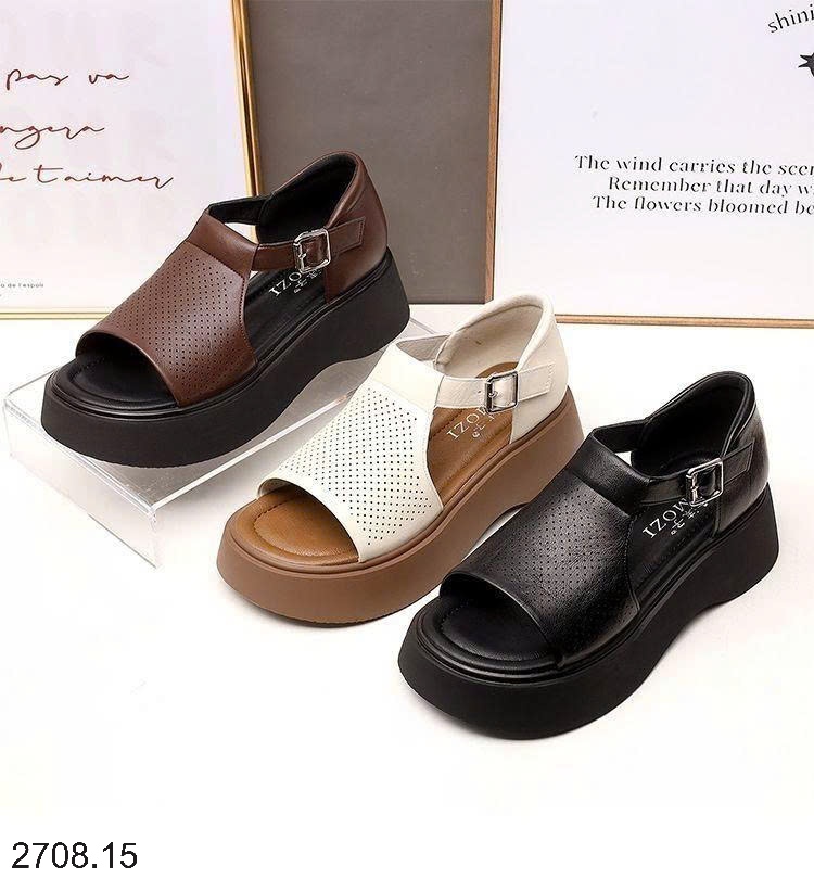25HA2708.15 - SANDAL HỞ MŨI KHUY CÀI THOÁNG KHÍ