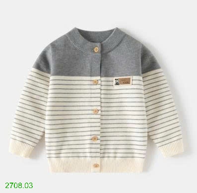 25HA2708.03 - ÁO CARDIGAN LEN BÉ TRAI