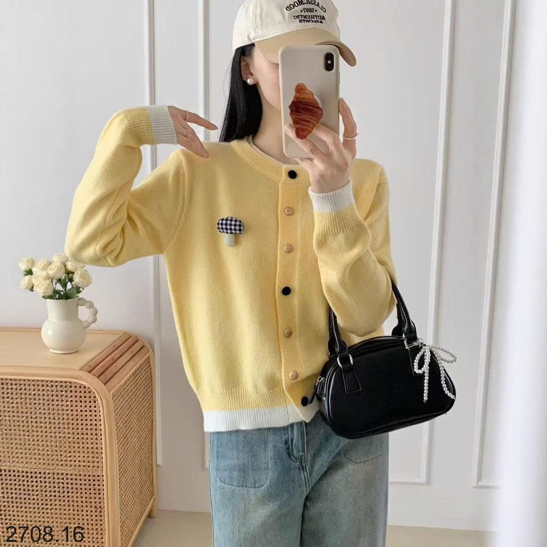 25HA2708.16 - CARDIGAN LEN PHỐI VIỀN