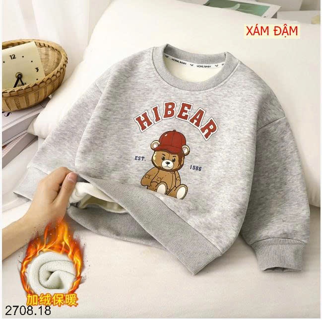 25HA2708.18 - ÁO NỈ LÓT LÔNG CHO BÉ