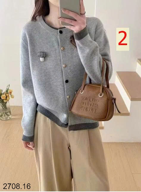 25HA2708.16 - CARDIGAN LEN PHỐI VIỀN