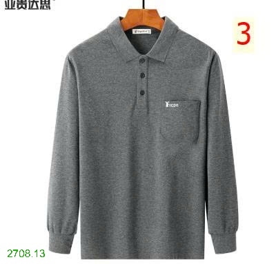 25HA2708.13 - POLO TRƠN MÀU DÀI TAY TRUNG NIÊN