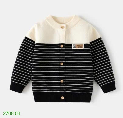 25HA2708.03 - ÁO CARDIGAN LEN BÉ TRAI