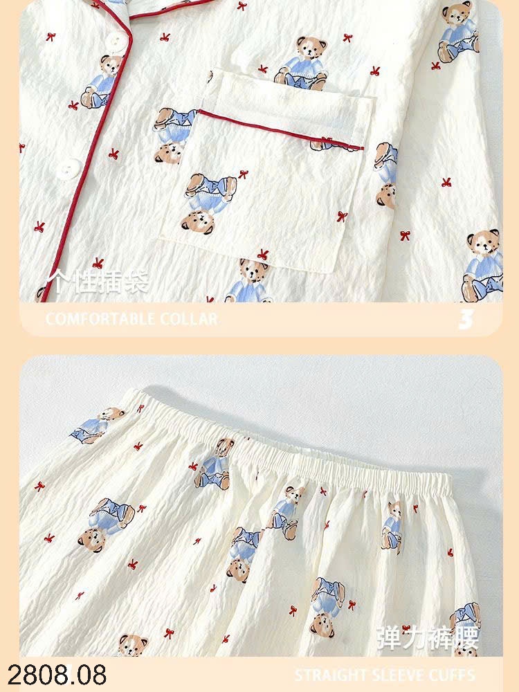 25HA2808.08 - SET 2 BỘ PIJAMA MẶC NHÀ NỮ