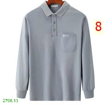 25HA2708.13 - POLO TRƠN MÀU DÀI TAY TRUNG NIÊN