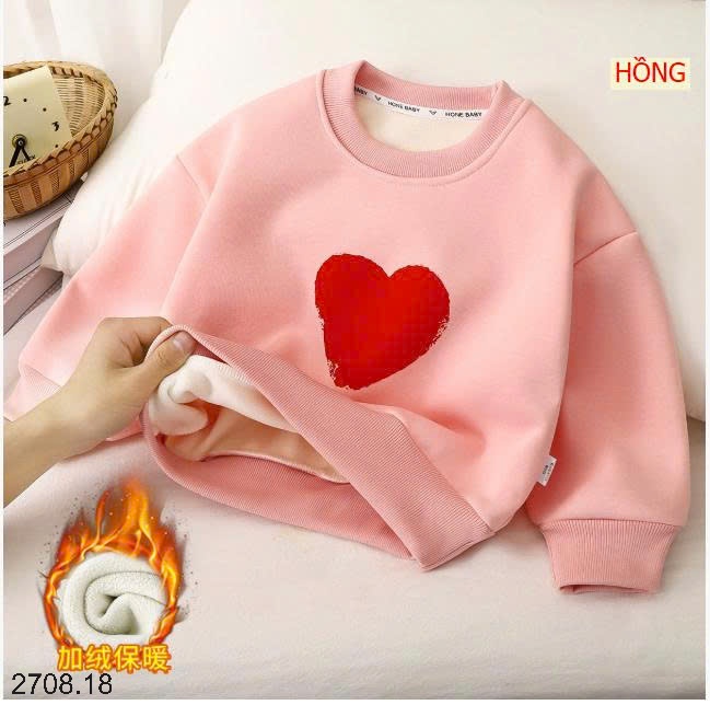 25HA2708.18 - ÁO NỈ LÓT LÔNG CHO BÉ