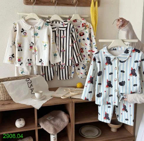 25HA2908.04 - BỘ PIZAMA HOẠT HÌNH CHO BÉ
