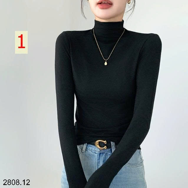 25HA2808.12 - ÁO GIỮ NHIỆT CỔ 5 PHÂN NỮ