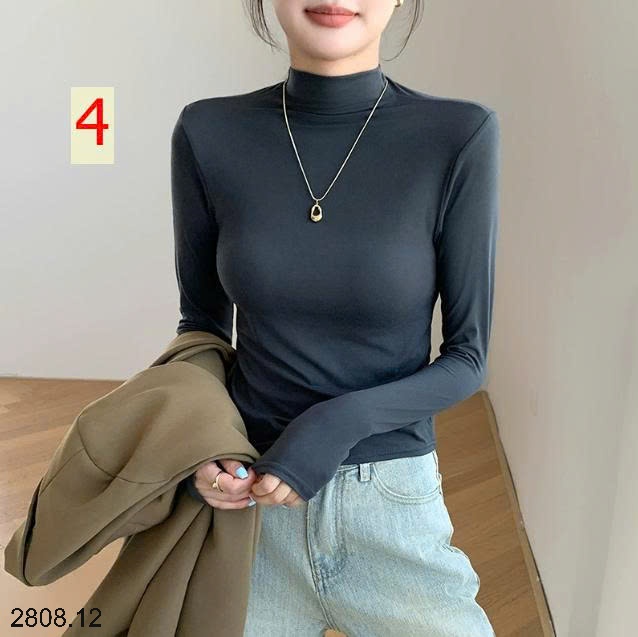 25HA2808.12 - ÁO GIỮ NHIỆT CỔ 5 PHÂN NỮ
