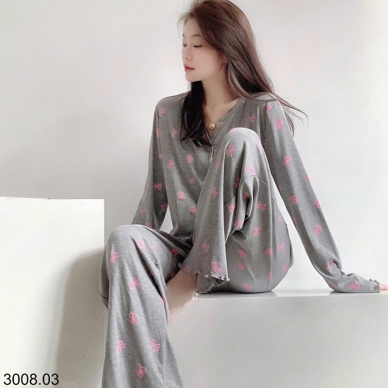 25HA3008.03 - BỘ THU ĐÔNG TĂM MẶC NHÀ CHO NỮ
