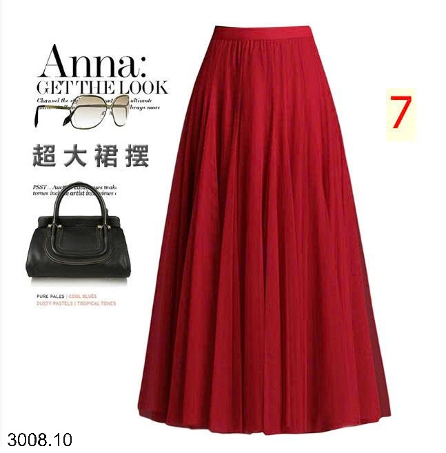 25HA3008.10 - CHÂN VÁY VOAN XẾP LY ANNA