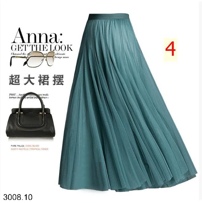 25HA3008.10 - CHÂN VÁY VOAN XẾP LY ANNA