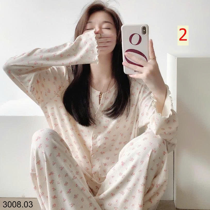 25HA3008.03 - BỘ THU ĐÔNG TĂM MẶC NHÀ CHO NỮ
