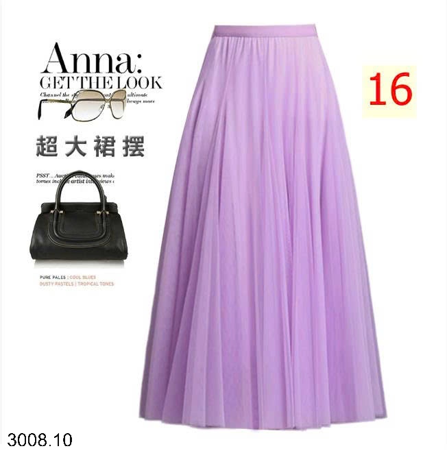 25HA3008.10 - CHÂN VÁY VOAN XẾP LY ANNA