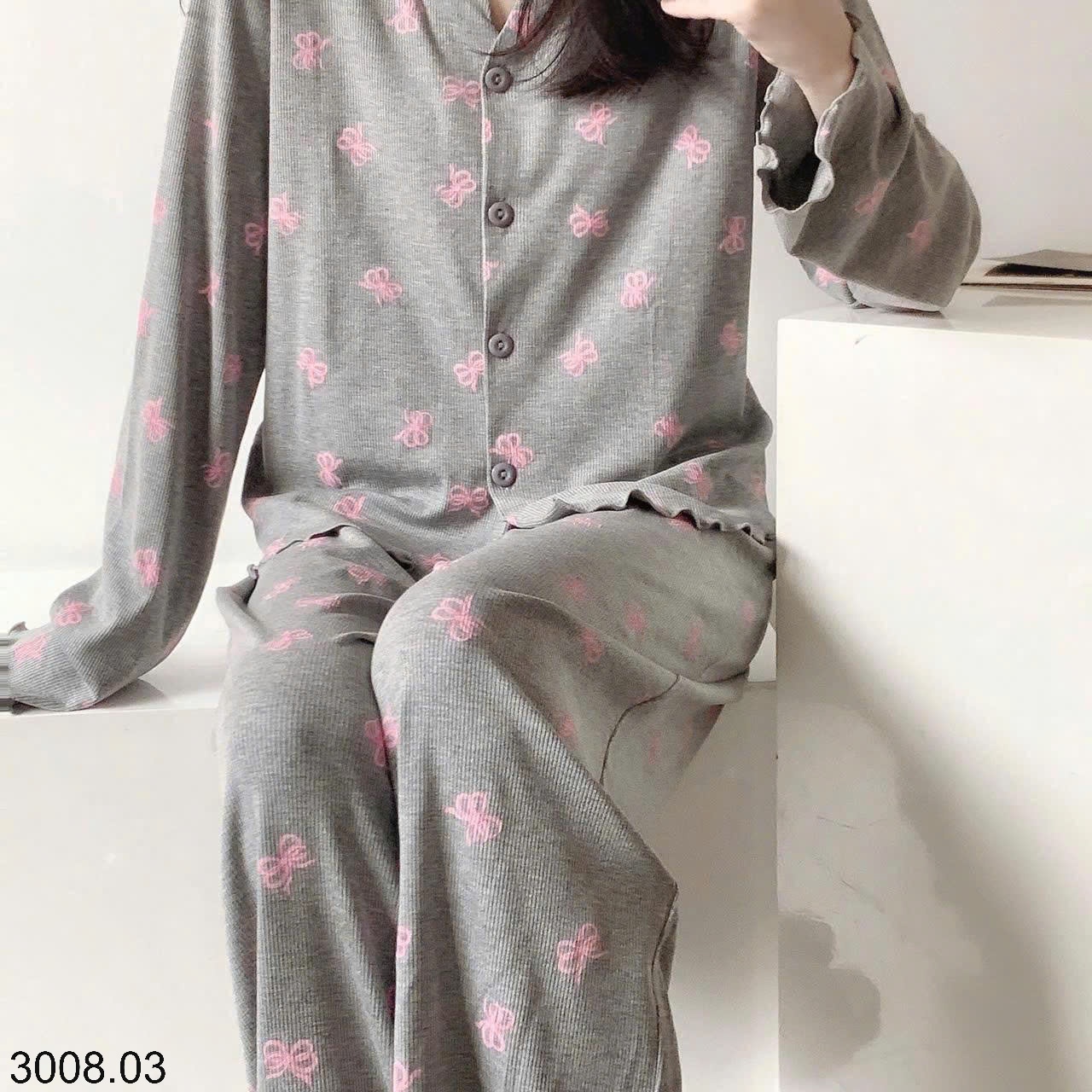 25HA3008.03 - BỘ THU ĐÔNG TĂM MẶC NHÀ CHO NỮ