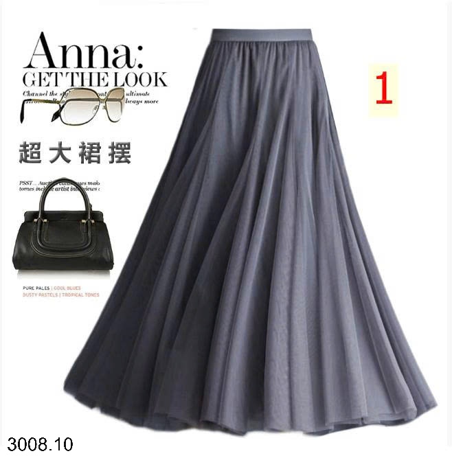 25HA3008.10 - CHÂN VÁY VOAN XẾP LY ANNA