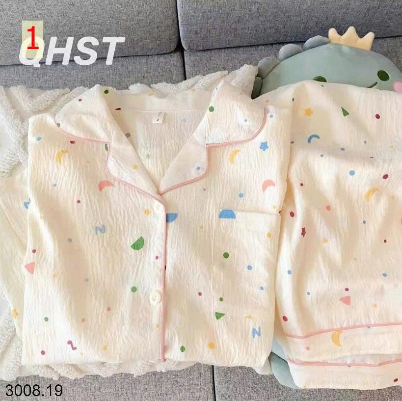 25HA3008.19 - BỘ PIZAMA NHĂN MẶC NHÀ