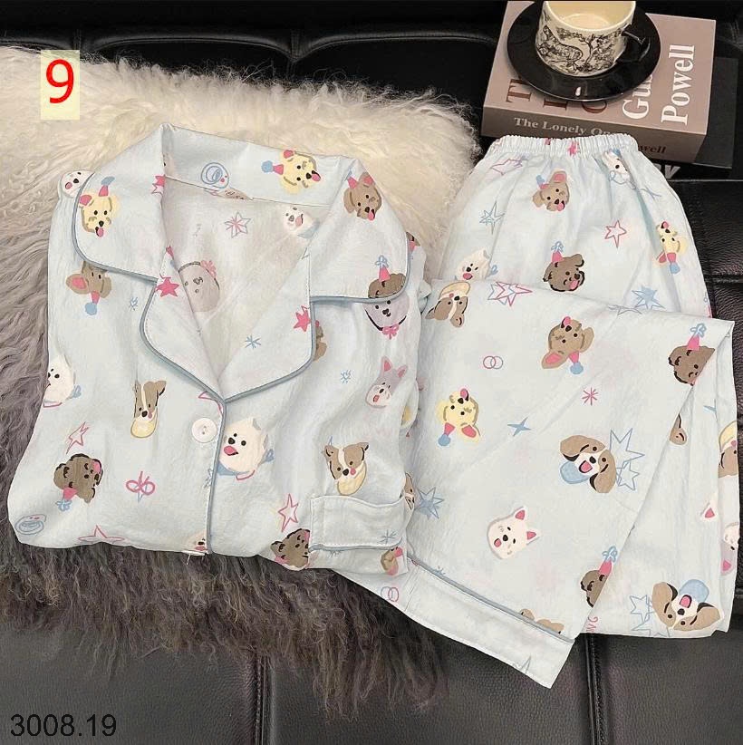 25HA3008.19 - BỘ PIZAMA NHĂN MẶC NHÀ
