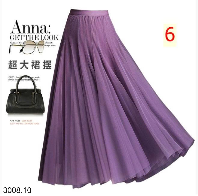 25HA3008.10 - CHÂN VÁY VOAN XẾP LY ANNA