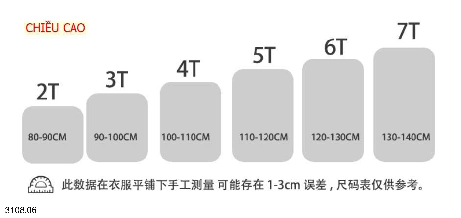 25HA3108.06 - BỘ MẶC NHÀ HOẠT HÌNH CHO BÉ YÊU