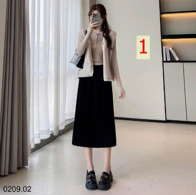 25HA0209.02 - CHÂN VÁY CHỮ A CHO NỮ