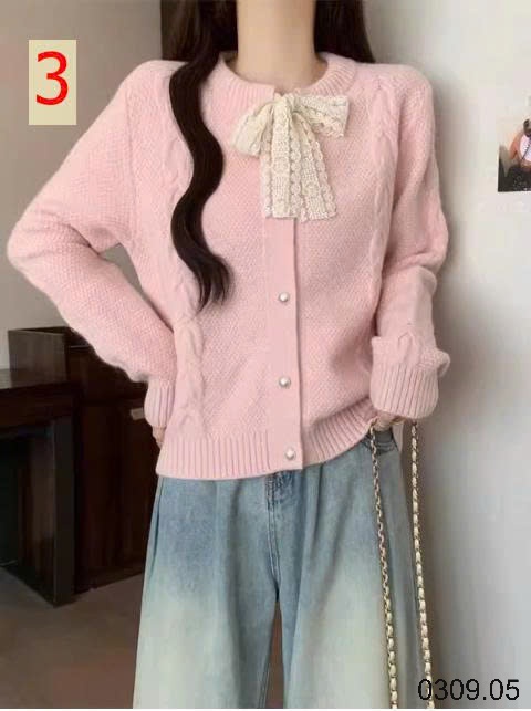 25HA0309.05 - ÁO LEN CỔ NƠ ĐIỆU ĐÀ